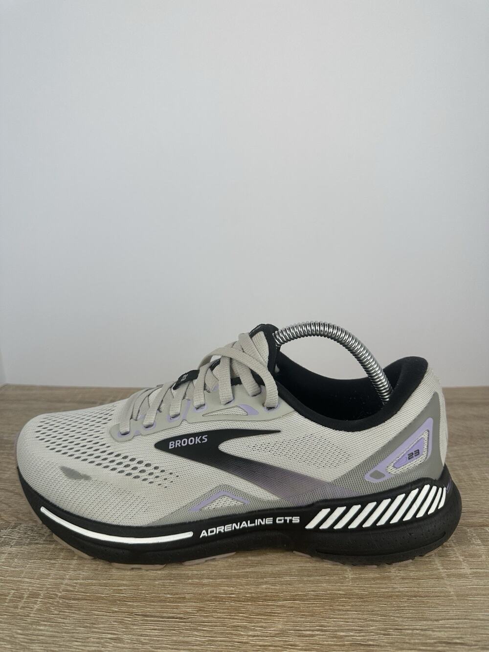 Brooks Adrenaline GTS 23 Womens Running Shoes Size 9.5 B Gray Black Purple